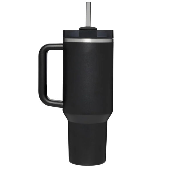 Tumbler 40 onz tipo Stanley - Vaso de acero inoxidable aislado al vacío con tapa y sorbete - Imagen 6