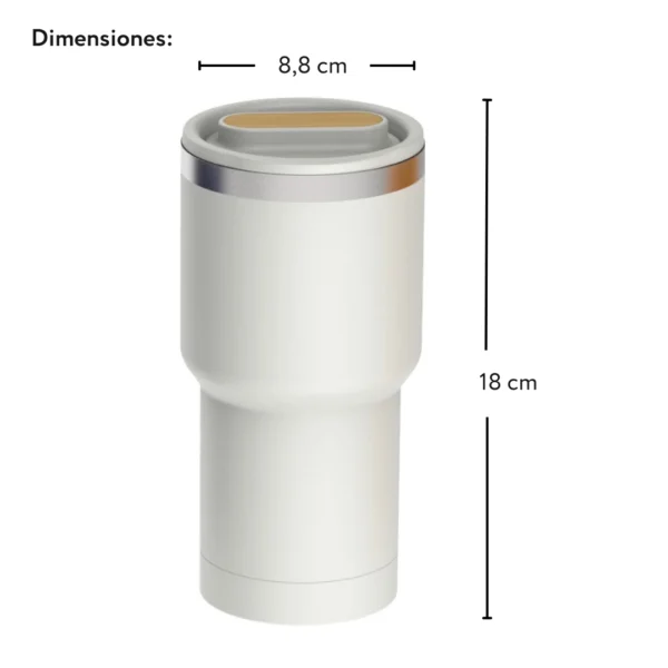 JARRO TÉRMICO AL VACIO DE DOBLE PARED NEGRO DE 530 ml - Imagen 6
