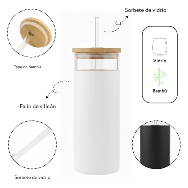 MUG DE VIDRIO CON SORBETE DE 500ML - Imagen 2