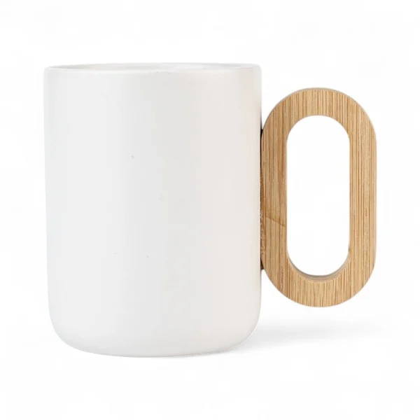 TAZA DE CERÁMICA Y ASA DE BAMBÚ NEGRA - Imagen 5