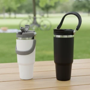 Vaso de 40 Onzas con Asa y Tapa 2 en 1