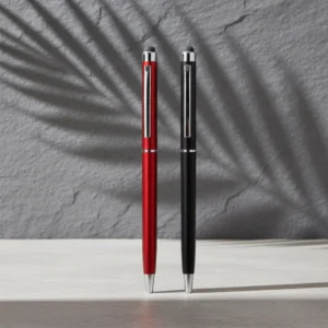 Bolígrafo touch de aluminio de acción giratoria